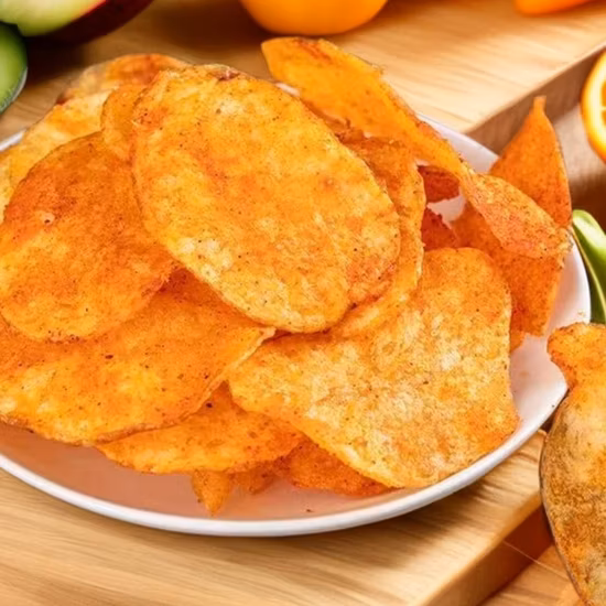Snack Croccanti Patatine Fritte Sottovuoto Con Fiocchi Di Patate Dolci
